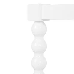 Isadore - Bobbin Style Bar Cart In White Lacquer 7 Isadore - Bobbin Style Bar Cart In White Lacquer -France and So Furniture ISADORE 20WH DETAIL 202