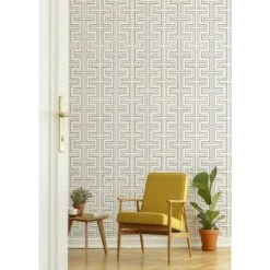 Halsted Wallpaper -France and So Furniture Instagram LivingRoom Halsted QuartzWhite