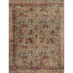 Loloi Javari Slate / Berry 2'-6" X 10'-0" Runner Rug