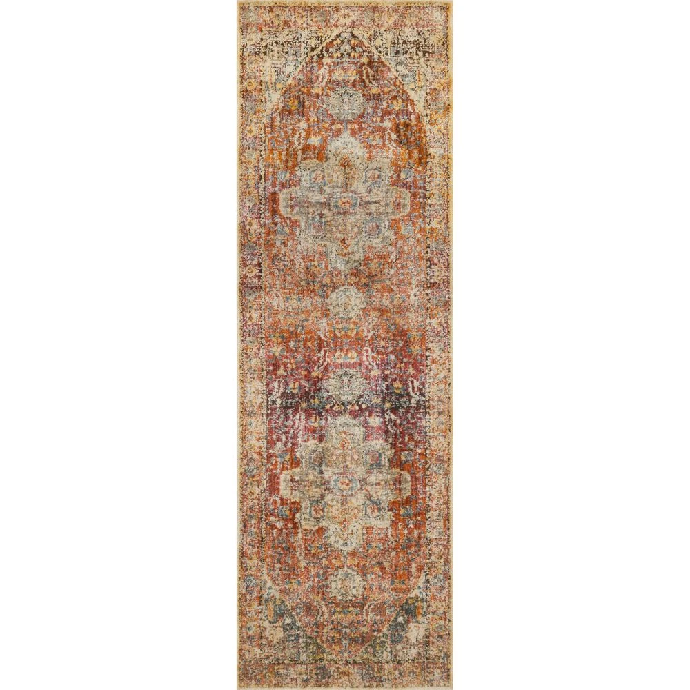 Loloi Javari Berry / Sunrise 2'-6" X 10'-0" Runner Rug 9 Loloi Javari Berry / Sunrise 2'-6" X 10'-0" Runner Rug - Image 9
