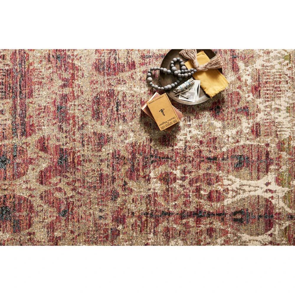 Loloi Javari Drizzle / Berry 6'-7" X 9'-4" Area Rug 2 Loloi Javari Drizzle / Berry 6'-7" X 9'-4" Area Rug - Image 2