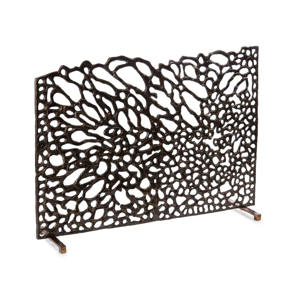 Natural Fire Screen In Bronze 1 Natural Fire Screen In Bronze