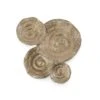 Set Of Four Gold And Nickel Escargot Wall Hangings - Silver