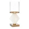 Alicia In Alabaster Candleholder - White