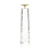 Crystal Spire Candleholder I - Clear, Brass