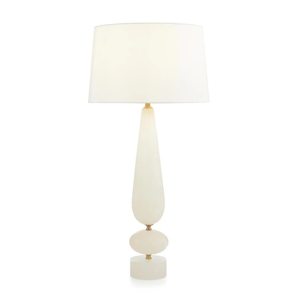 Ballast Alabaster Table Lamp - Gold, White 1 Ballast Alabaster Table Lamp - Gold, White