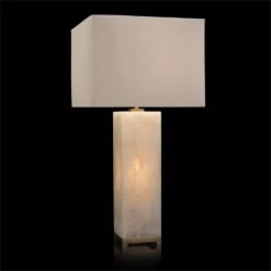 Lit Calcite Table Lamp - Gold,Grey,White