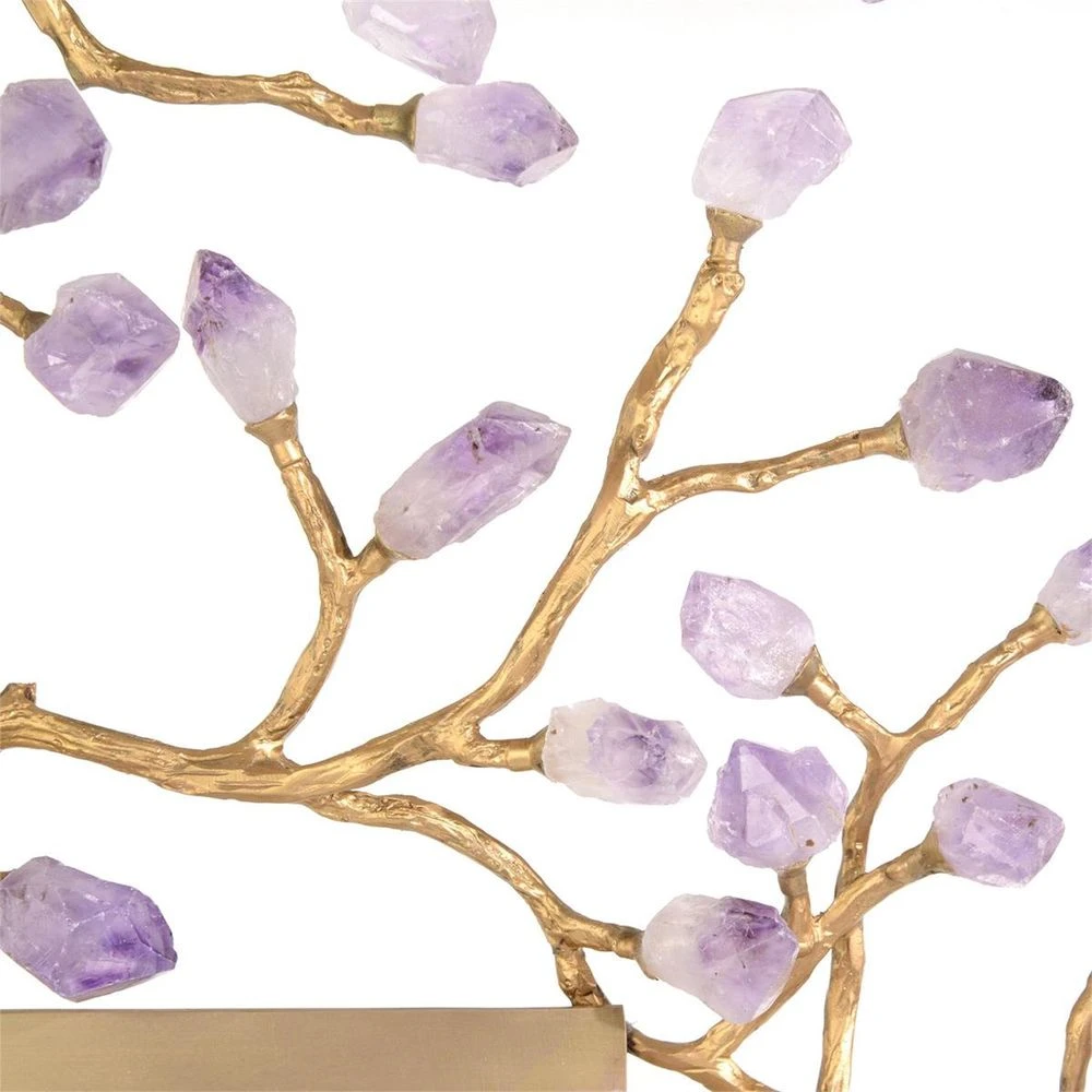 Budding Amethyst Mirror - Brass 3 Budding Amethyst Mirror - Brass - Image 3