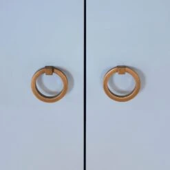 Kealey - Bath Vanity With Scallop Detail In Matte Light Blue With White Marble Top And Porcelain Sink -France and So Furniture KEALEY 20LB DETAIL