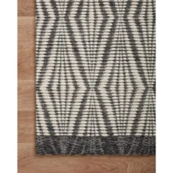 Loloi Kenzie Ivory / Charcoal 2'-6" X 7'-6" Runner Rug -France and So Furniture KENZKNZ 01IVCC 25 ee295606 ca88 4ed6 9bed fb636b88a059