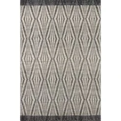 Loloi Kenzie Ivory / Charcoal 2'-6" X 7'-6" Runner Rug