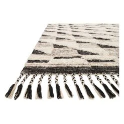 Loloi Khalid Natural / Black 7'-9" X 9'-9" Area Rug 10 Loloi Khalid Natural / Black 7'-9" X 9'-9" Area Rug -France and So Furniture KHALKF 02NABL 18