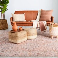 Anastasia Trellis Light Pink/ Blue Runner Rug (3'9"X10') -France and So Furniture KND01 6 3ff6d58b eb30 47ff 88dd e2f816137fe1