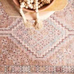 Anastasia Trellis Light Pink/ Blue Runner Rug (3'9"X10') -France and So Furniture KND01 7 e04963b8 fadf 4701 9307 1327ad16aa6f