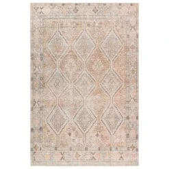 Anastasia Performance Washable Trellis Brown/Tan Runner Rug (2'6"X10' RNR)