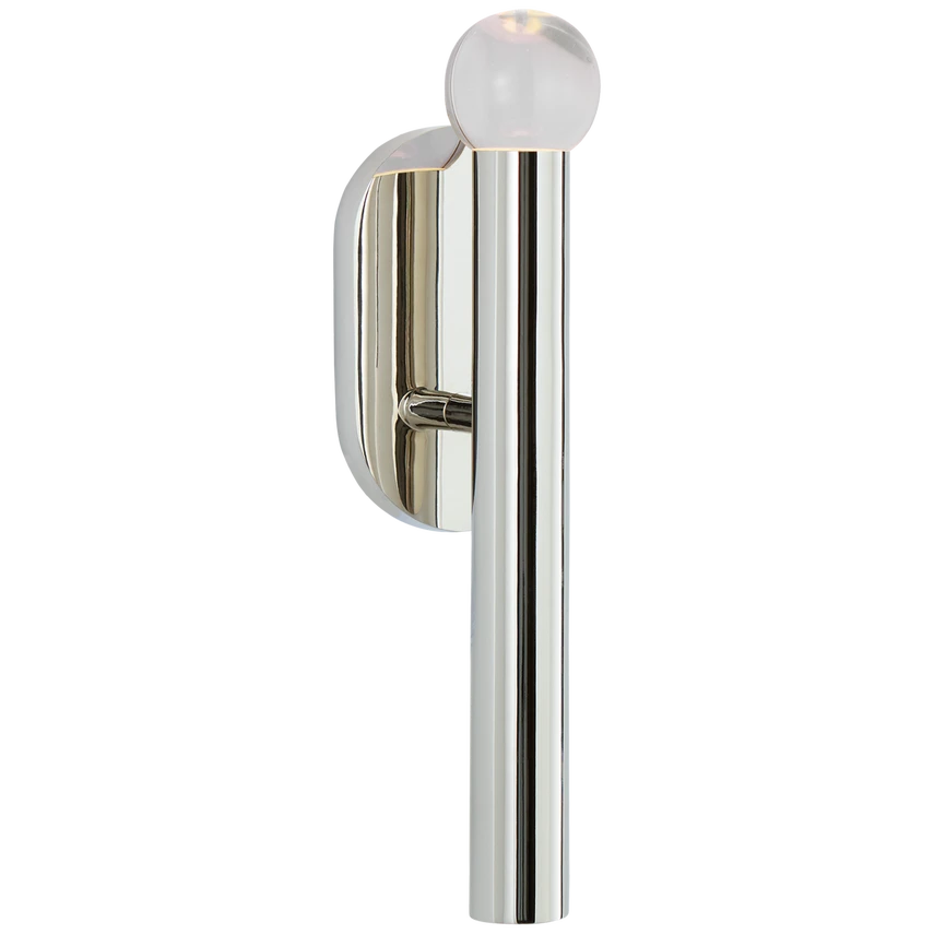 Beauvais Small Bath Sconce - Polished Nickel With Clear Glass 1 Beauvais Small Bath Sconce - Polished Nickel With Clear Glass