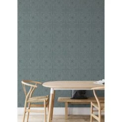 Grand Wallpaper -France and So Furniture KitchenTable Grand PewterBlue Crop