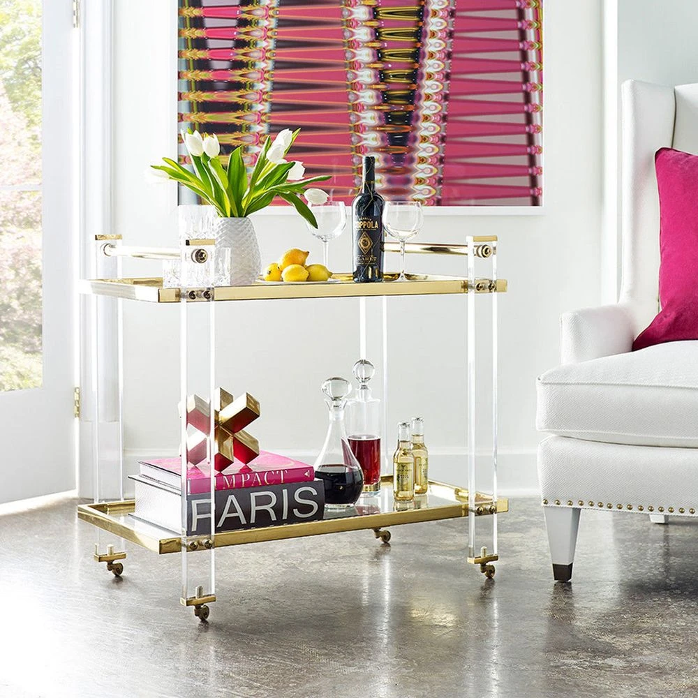 Kent Acrylic Bar Cart 2 Kent Acrylic Bar Cart - Image 2