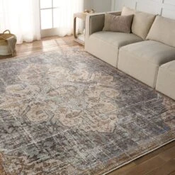 Annette Medallion Tan/ Blue Area Rug (9'X13') -France and So Furniture LAR03 4 a6d30f2a 4091 4b8f 8883 b66ee0240ca1