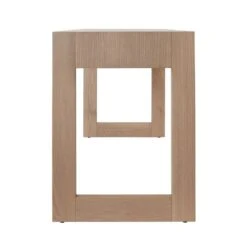 Larkin - Two Drawer Desk With Fluted Detail In Natural Oak -France and So Furniture LARKIN 20NO SIDE