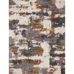 Loloi Levitt Shag Grey / Multi 2'-7" X 7'-6" Runner Rug