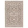 Leona Medallion Beige/Gray Runner Rug (3'X10')