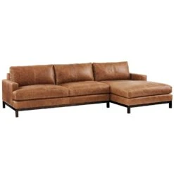 Horizon Leather Sectional Ll5178-53Lbr/57Rbr