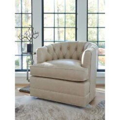 Cliffhaven Leather Swivel Chair -France and So Furniture LL5410 11SW 900411 WS