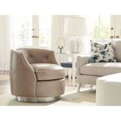 Lexington Robertson Leather Swivel Chair -France and So Furniture LL7239 11SW 902071 cw962611 WS