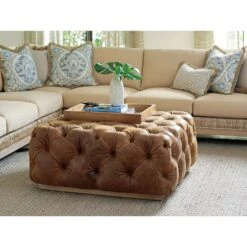 Laurel Leather Ottoman - Newcastle -France and So Furniture LL7288 44 9026 71 WS