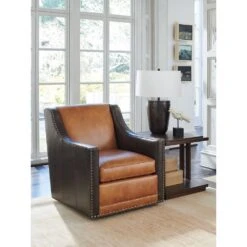 Lexington Hayward Leather Swivel Chair -France and So Furniture LL7713 11SW 956371 cw949841 WS 58b17e31 67df 4657 9f62 d057fb4e25c9