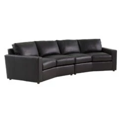 Lexington Ashbury Leather Sectional - Dune