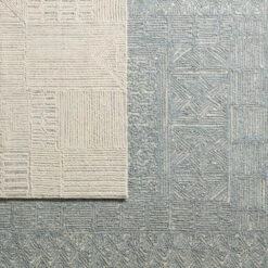 Jerrine Handmade Geometric Blue/ Cream Area Rug (8'X10') -France and So Furniture LNE02 5 c0efa289 a08f 4f4f 826c 93b553a73664