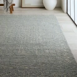 Jerrine Handmade Geometric Blue/ Cream Area Rug (8'X10') -France and So Furniture LNE02 7 7ded2b03 db65 4b94 8f5b 939c7875ade9