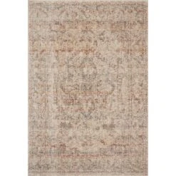 Loloi Lourdes Ivory / Spice 2'-7" X 12'-0" Runner Rug