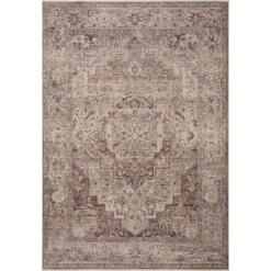 Loloi Lyra Berry / Stone 2'-7" X 16'-0" Runner Rug