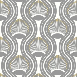 Riviere Wallpaper -France and So Furniture Lome Riviere Charcoal