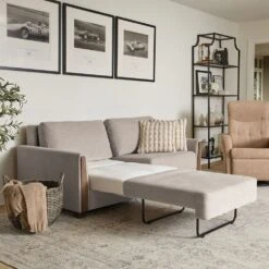 Luna NordicREST Sofa Bed + Axel Power Recliner Set 20 Luna NordicREST Sofa Bed + Axel Power Recliner Set -France and So Furniture Luna Queen Baffin Dark Beige Lifestyle