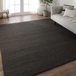 Ryanne Handmade Solid Charcoal Area Rug (8'X10') -France and So Furniture MAV08 4