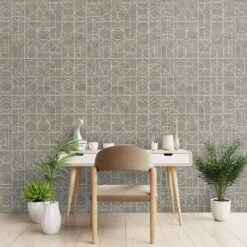 Kali Wallpaper -France and So Furniture MB Room Office2 FM KALI CHARCOAL r2