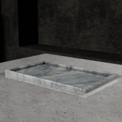 Service Tray Rectangular Stone Mist Gray - 12" X 20"