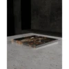 Service Tray Square Stone Onyx & Gold - 16"