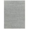 Vanessa Handmade Solid Blue/ Gray Area Rug (5'X8')