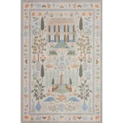 Rifle Paper Co. X Loloi Menagerie Cream 5'-0" X 7'-6" Area Rug