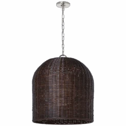 Savannah 25" Woven Hanging Shade - Espresso Wicker