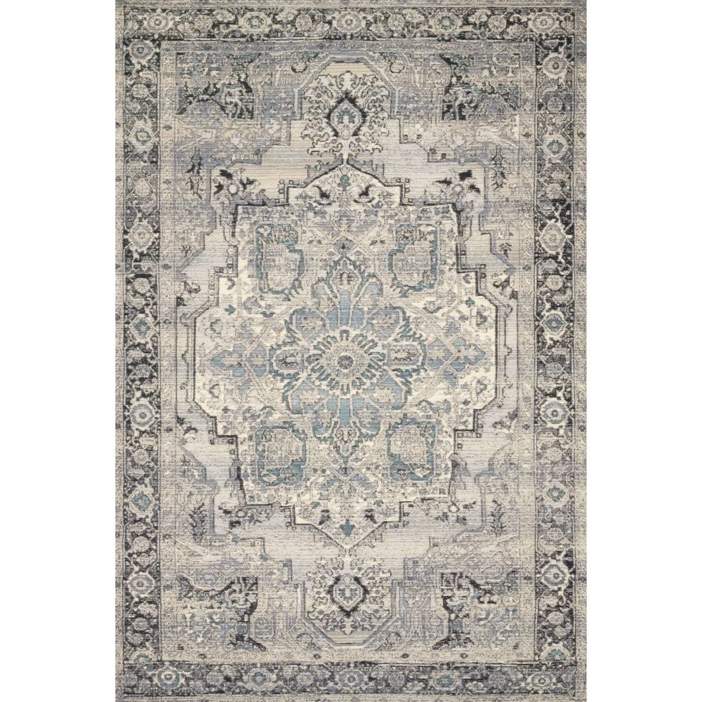 Loloi Mika Grey / Blue 7'-10" X 11'-2" Area Rug 1 Loloi Mika Grey / Blue 7'-10" X 11'-2" Area Rug
