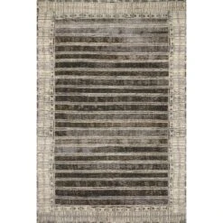 Loloi Mika Charcoal / Ivory 2'-5" X 7'-8" Runner Rug