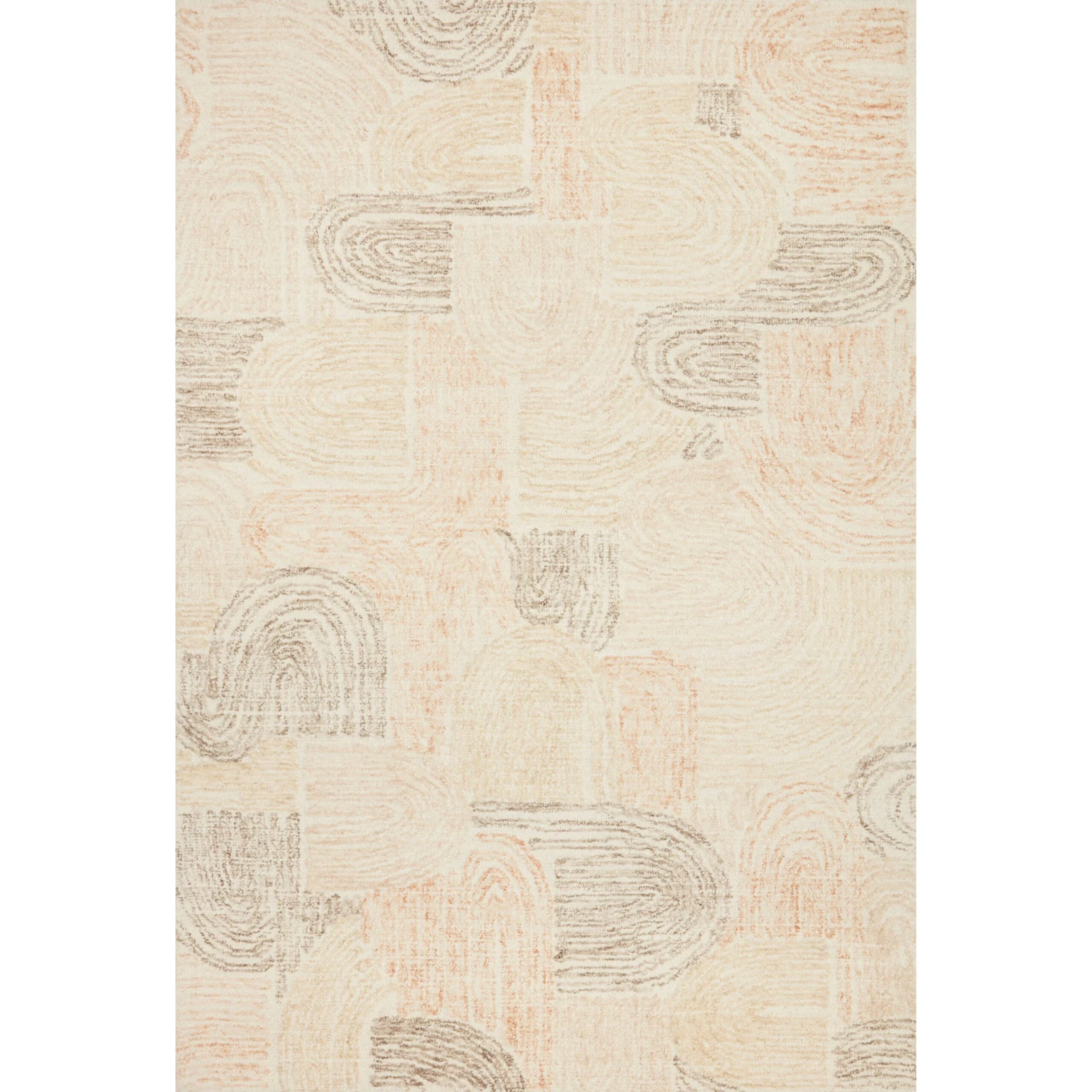 Loloi Milo Peach / Pebble 7'-9" X 9'-9" Area Rug 1 Loloi Milo Peach / Pebble 7'-9" X 9'-9" Area Rug