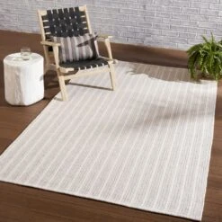 Seren Striped Light Gray/ Ivory Area Rug (5'X8') -France and So Furniture MRE01 4 6d84c4e4 918b 46d9 8469 d967ec7ee4a8