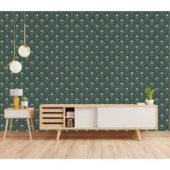 Moroccan Peacock Wallpaper -France and So Furniture MoroccanPeacock Marine 1